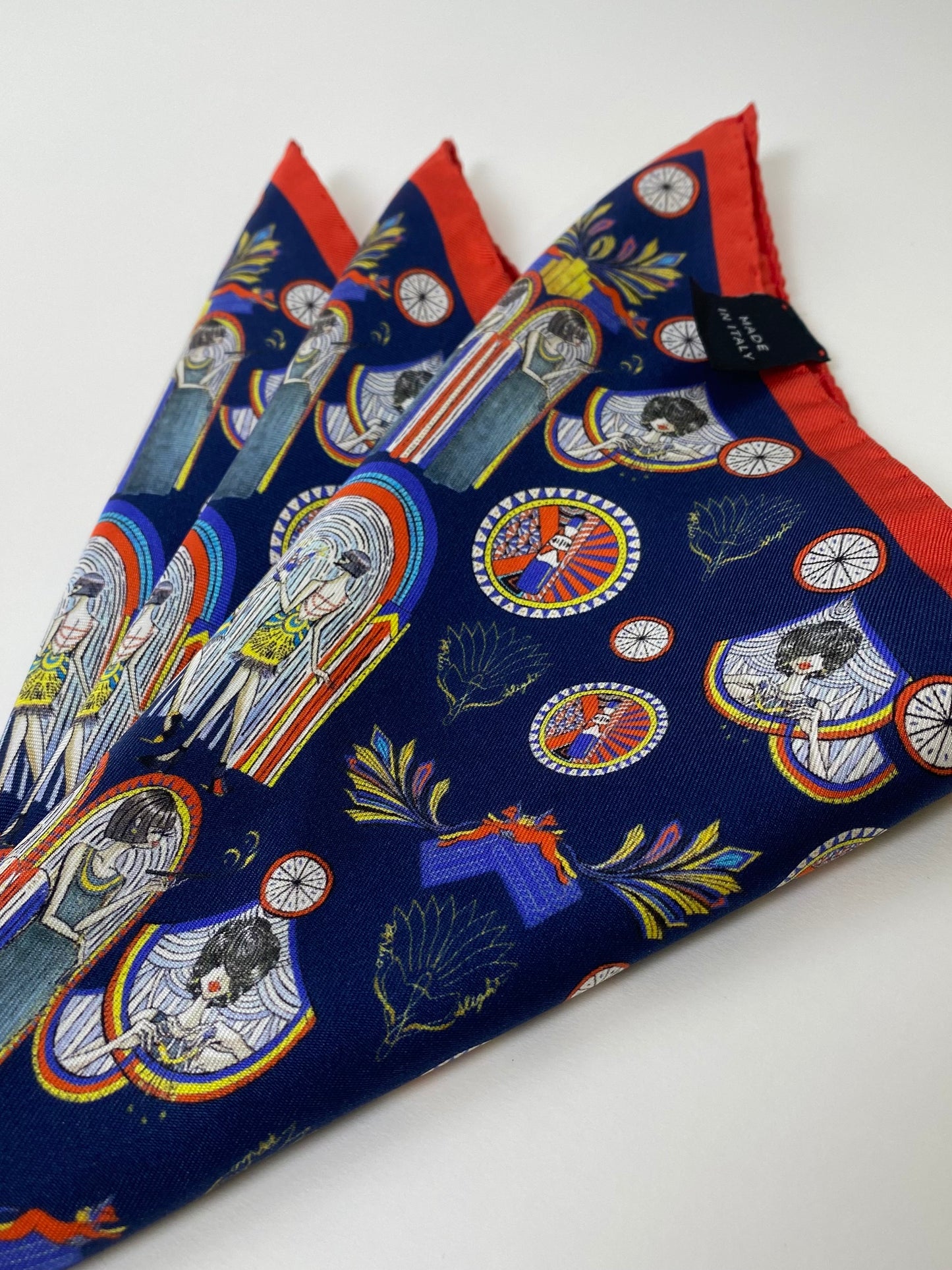 The "Times of Gold" Pocket Square/Bandana 100% mulberry silk scarf