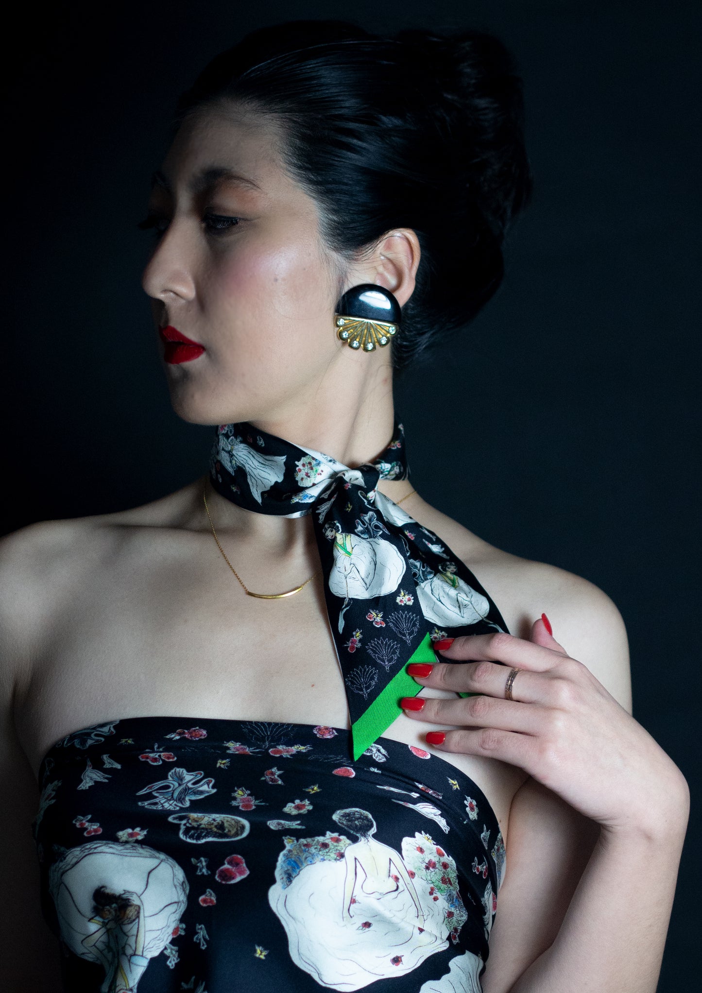 The "Peaceful Presents" Twilly 100% mulberry silk scarf