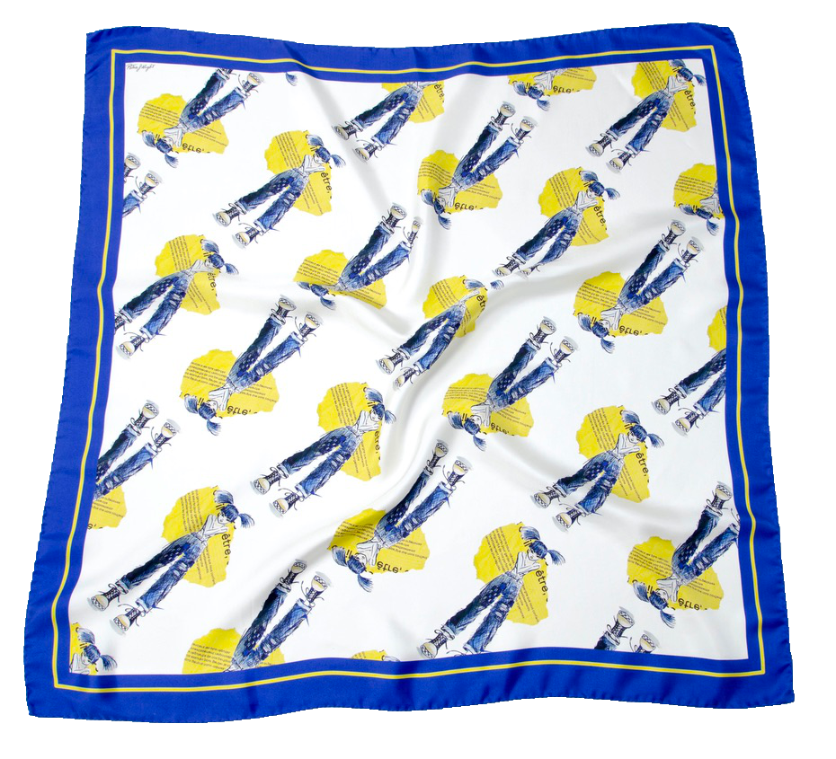 The "DARING" Carré 100% mulberry silk scarf