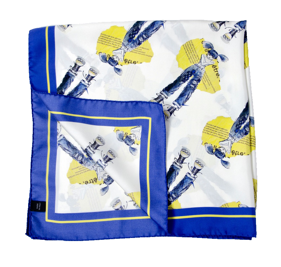 The "DARING" Carré 100% mulberry silk scarf