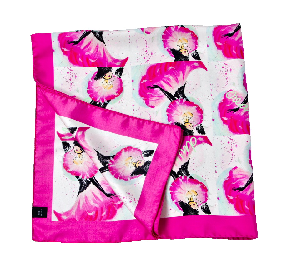 The "SWEET" Carré 100% mulberry silk scarf